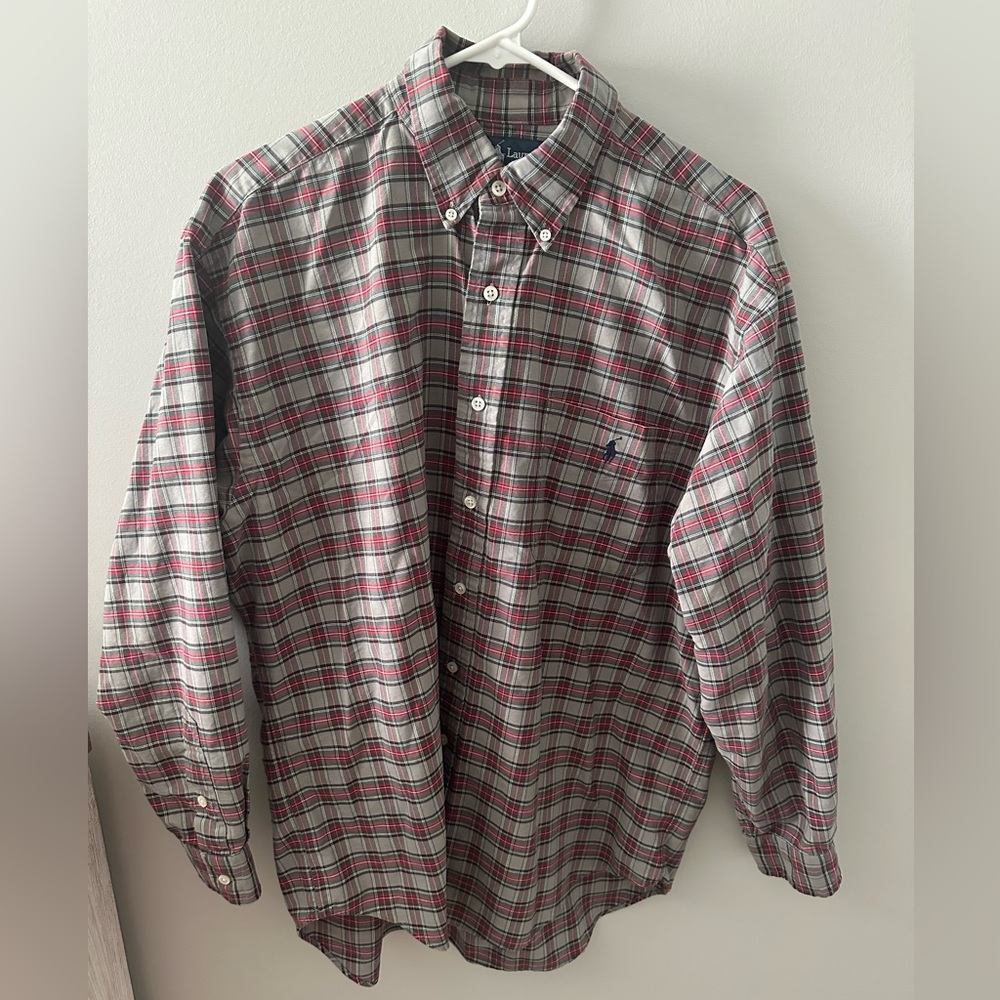 Polo Jeans Co Ralph Lauren‎ men’s plaid button down shirt Med